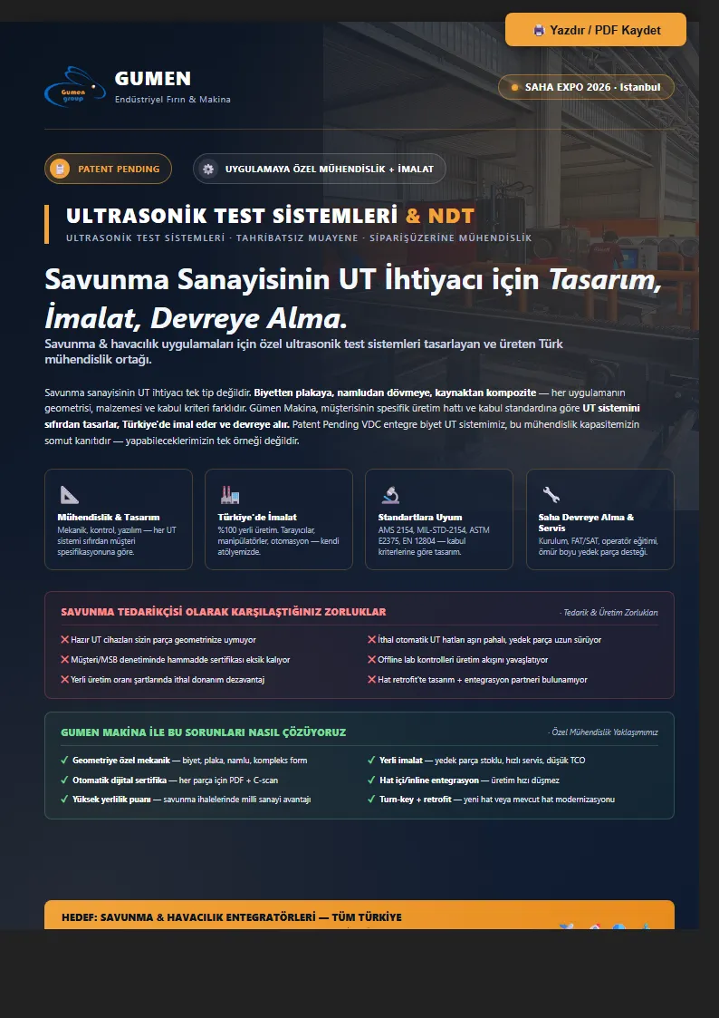 UT-решения для оборонной промышленности - брошюра NDT (TR)